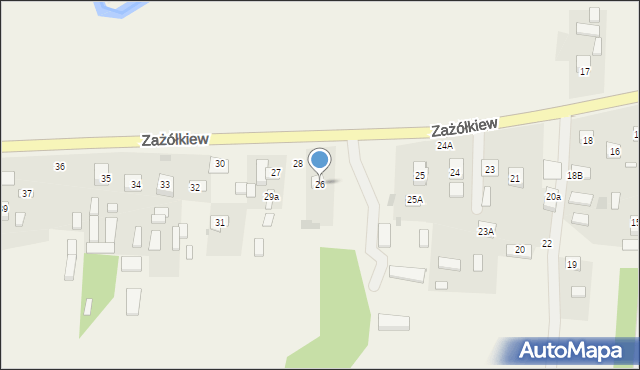 Zażółkiew, Zażółkiew, 26, mapa Zażółkiew