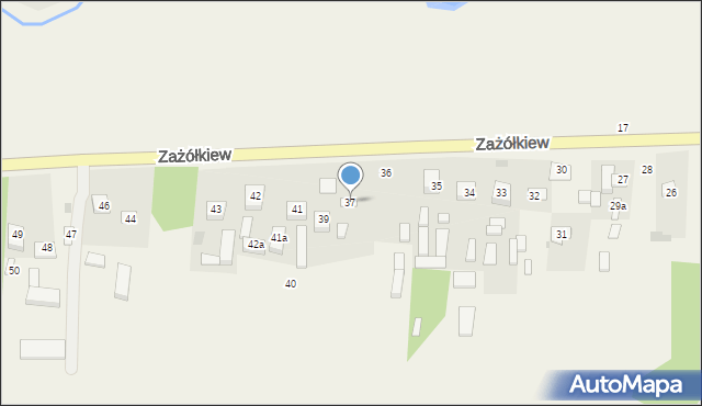 Zażółkiew, Zażółkiew, 37, mapa Zażółkiew