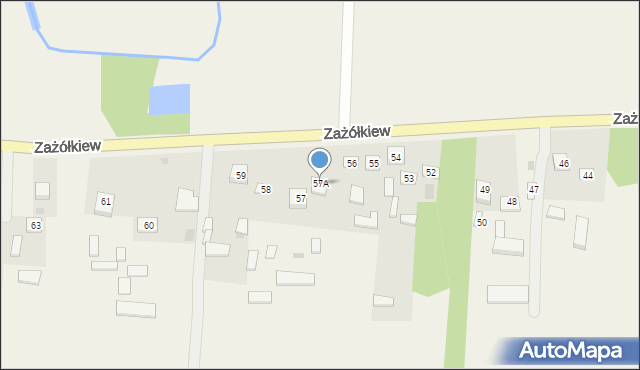 Zażółkiew, Zażółkiew, 57A, mapa Zażółkiew