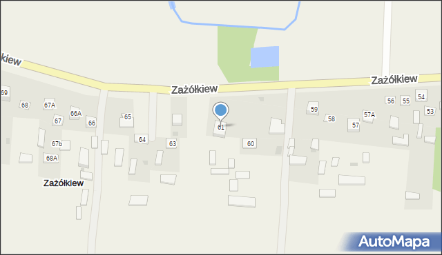 Zażółkiew, Zażółkiew, 61, mapa Zażółkiew