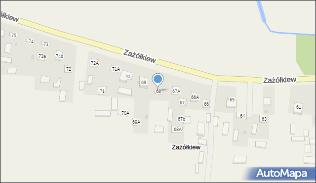 Zażółkiew, Zażółkiew, 68, mapa Zażółkiew