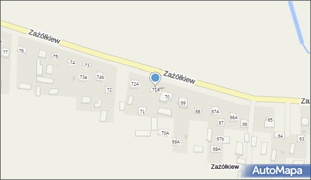 Zażółkiew, Zażółkiew, 71A, mapa Zażółkiew