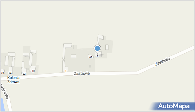 Zdrowa, Zastawie, 6, mapa Zdrowa