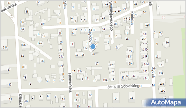 Zduńska Wola, Zagłoby Jana Onufrego, 2a, mapa Zduńska Wola