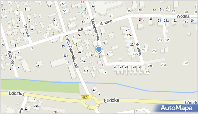 Zduńska Wola, Zakopiańska, 3, mapa Zduńska Wola