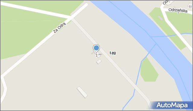 Zdzieszowice, Za Odrą, 1, mapa Zdzieszowice