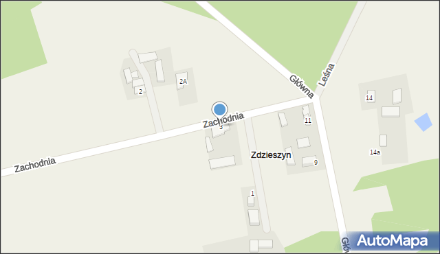 Zdzieszyn, Zachodnia, 3, mapa Zdzieszyn