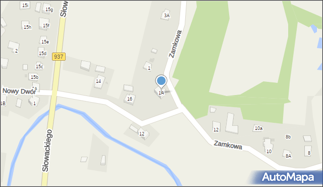 Zebrzydowice, Zamkowa, 1A, mapa Zebrzydowice