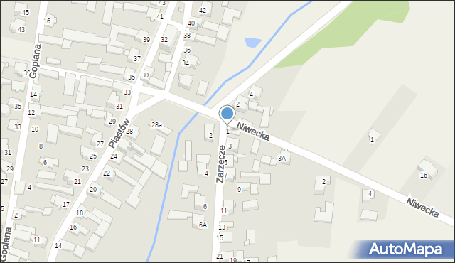 Żelisławice, Zarzecze, 1, mapa Żelisławice