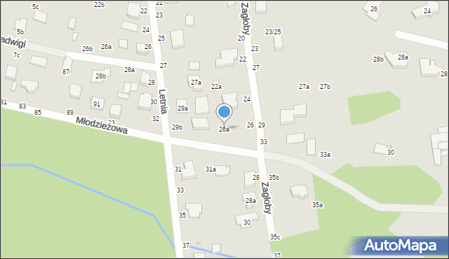 Zgierz, Zagłoby Jana Onufrego, 26a, mapa Zgierz