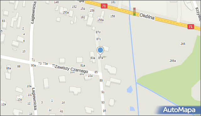 Zgierz, Zawiszy Czarnego, 87a, mapa Zgierz