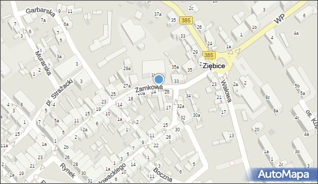 Ziębice, Zamkowa, 24a, mapa Ziębice