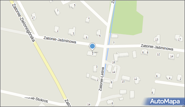 Zielona Góra, Zatonie-Jaśminowa, 2, mapa Zielona Góra