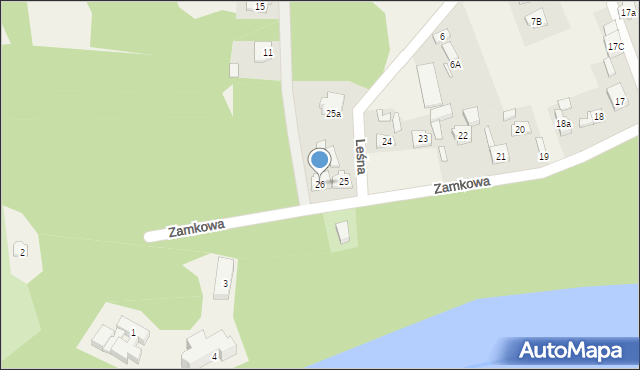 Zielonagóra, Zamkowa, 26, mapa Zielonagóra