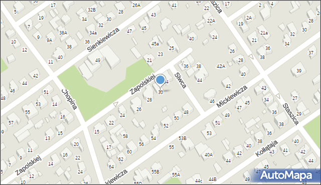 Zielonka, Zapolskiej Gabrieli, 30, mapa Zielonka