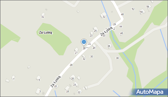 Żywiec, Za Łyską, 19, mapa Żywiec