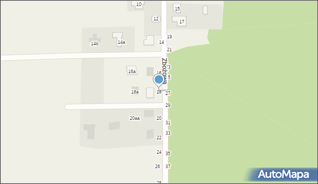 Biskupice, Zbożowa, 18, mapa Biskupice