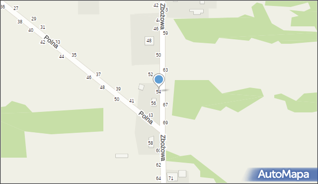 Biskupice, Zbożowa, 54, mapa Biskupice