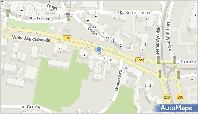 Bydgoszcz, Zbożowy Rynek, 11, mapa Bydgoszczy