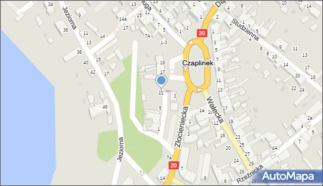 Czaplinek, Zbożowa, 11, mapa Czaplinek