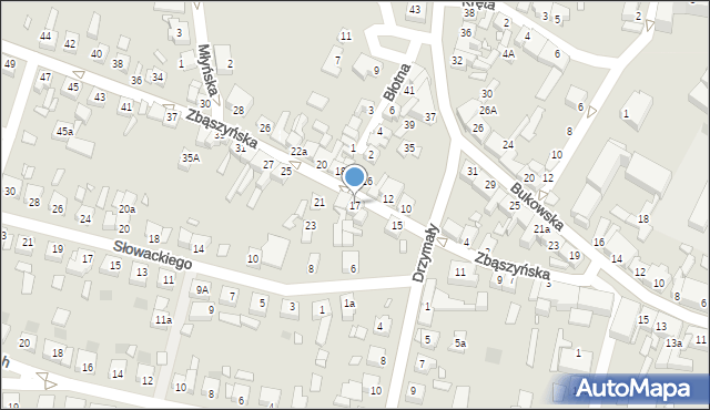 Grodzisk Wielkopolski, Zbąszyńska, 17, mapa Grodzisk Wielkopolski