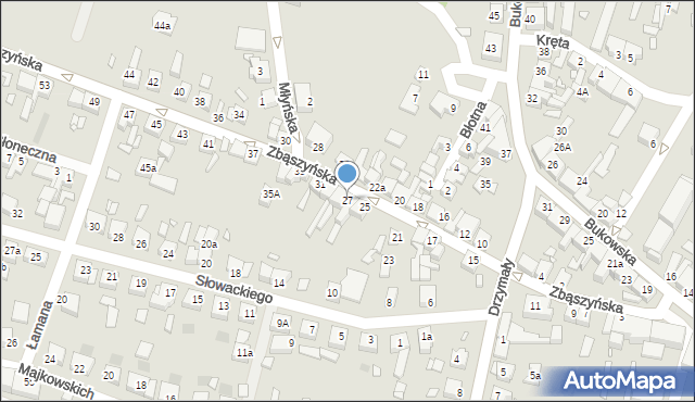 Grodzisk Wielkopolski, Zbąszyńska, 27, mapa Grodzisk Wielkopolski