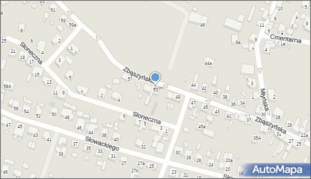 Grodzisk Wielkopolski, Zbąszyńska, 53, mapa Grodzisk Wielkopolski