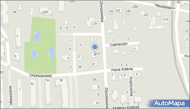 Grójec, Zbyszewska, 2F, mapa Grójec