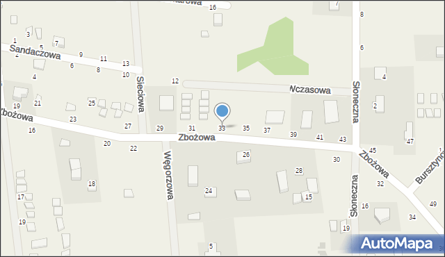 Jezierzany, Zbożowa, 33, mapa Jezierzany