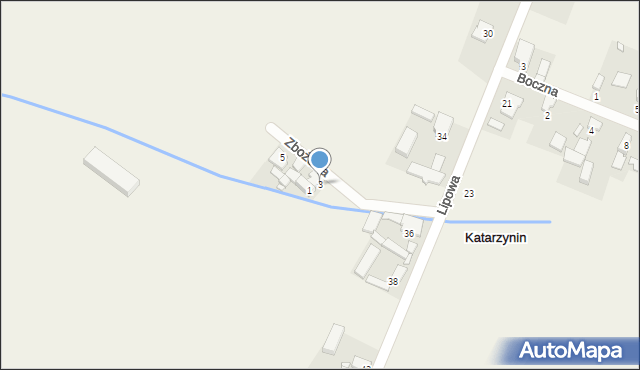 Katarzynin, Zbożowa, 3, mapa Katarzynin