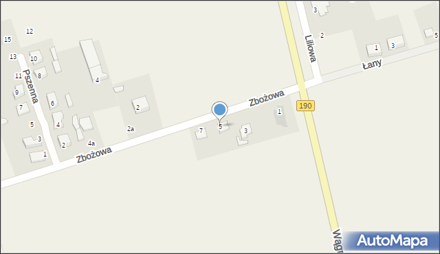 Kobylec, Zbożowa, 5, mapa Kobylec