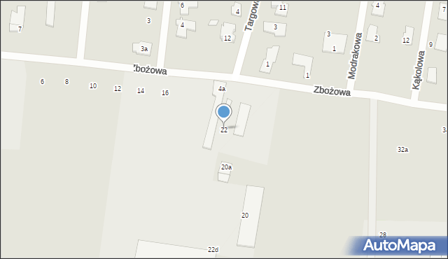 Koronowo, Zbożowa, 22, mapa Koronowo