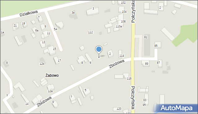 Koszalin, Zbożowa, 4, mapa Koszalina