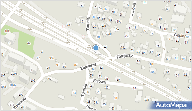 Kraków, Zbrojarzy, 83, mapa Krakowa