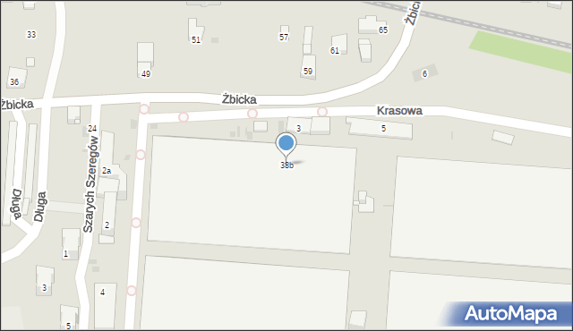 Krzeszowice, Żbicka, 38b, mapa Krzeszowice