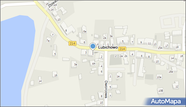 Lubichowo, Zblewska, 1, mapa Lubichowo