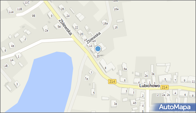 Lubichowo, Zblewska, 10, mapa Lubichowo