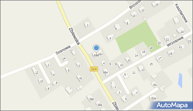 Lubichowo, Zblewska, 64a, mapa Lubichowo