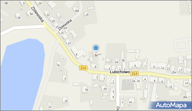 Lubichowo, Zblewska, 6a, mapa Lubichowo