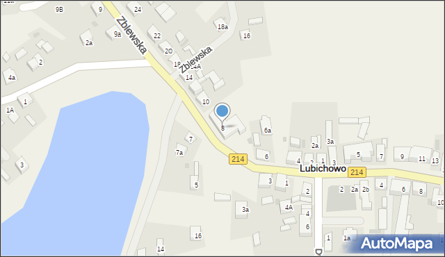 Lubichowo, Zblewska, 8, mapa Lubichowo