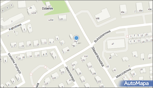 Lublin, Zbożowa, 52, mapa Lublina