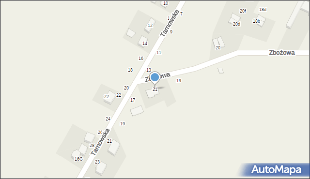 Mrowino, Zbożowa, 21, mapa Mrowino