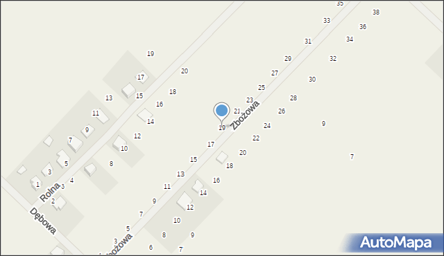 Nowinki, Zbożowa, 19, mapa Nowinki