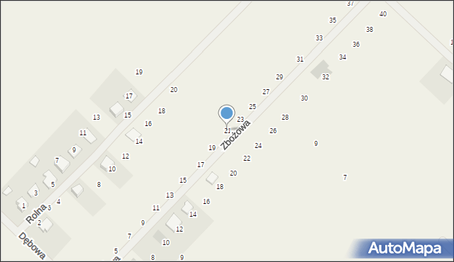 Nowinki, Zbożowa, 21, mapa Nowinki