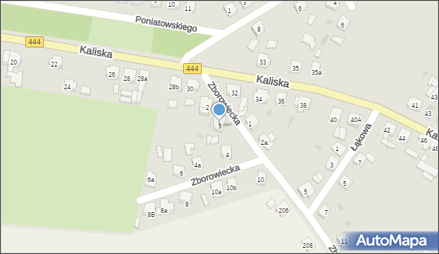 Odolanów, Zborowiecka, 3, mapa Odolanów