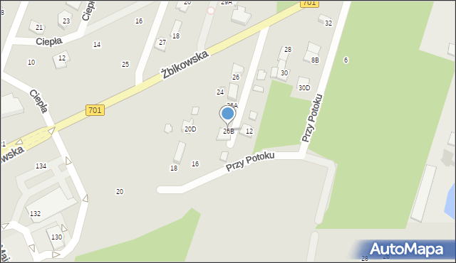 Pruszków, Żbikowska, 26B, mapa Pruszków