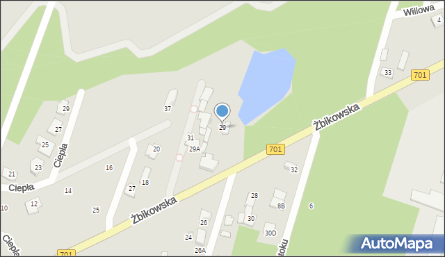 Pruszków, Żbikowska, 29, mapa Pruszków