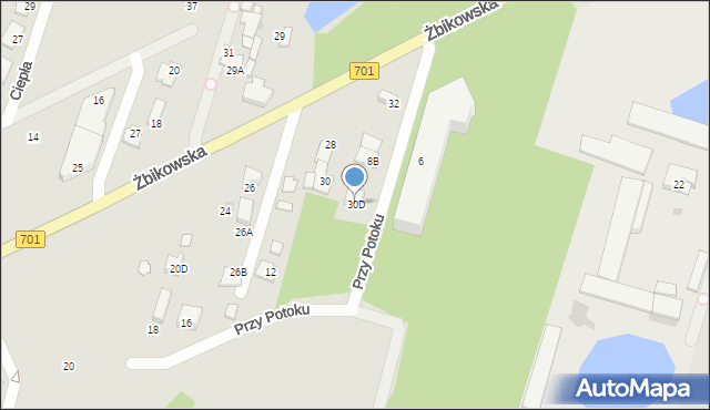 Pruszków, Żbikowska, 30D, mapa Pruszków