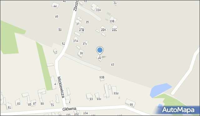 Radom, Zbożowa, 41, mapa Radomia