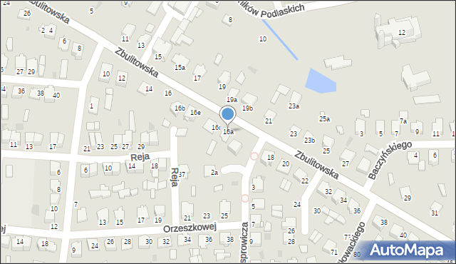 Radzyń Podlaski, Zbulitowska, 16a, mapa Radzyń Podlaski